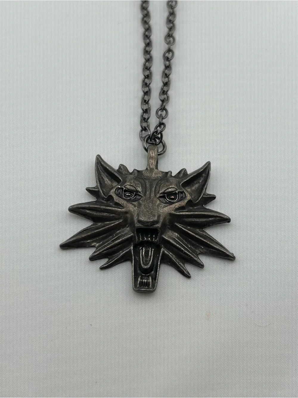 🎁wolf head Fashion Jewelry Dark Gunmetal Chain Necklace